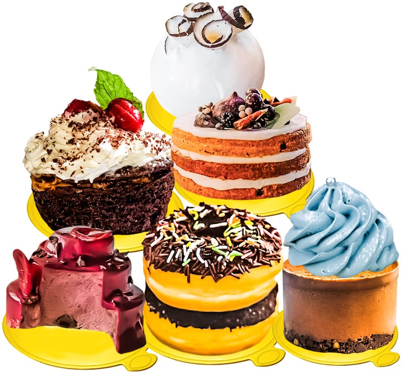 MotBach 200 Pcs Round Golden Cardboard, 3.5 Inch Round Mini Cake Boards, Mousse Cake Base, Cake Paper Board, Circle Patries Cardboard, Cupcake Base Display, Dessert Board - Image 4